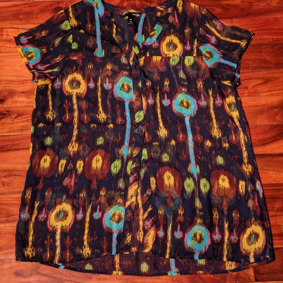 ✌️2 for 10👐 retro funky sheer top - Picture 3 of 4